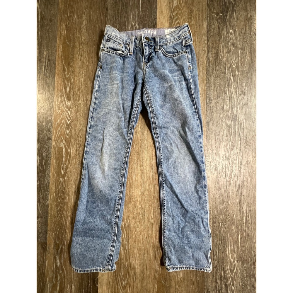 Gap Kids 1969 Skinny Jeans Boys 10 Regular Blue Medium Wash Adjustable Waist
